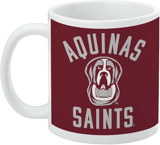 Aquinas College Saints Logo Ceramic Coffee Mug, Novelty Gift Mugs for Coffee, Tea and Hot Drinks, 11oz, White