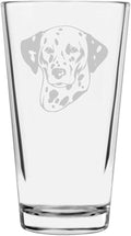 Dalmatian Dog Themed Etched All Purpose 16oz Pint Glass