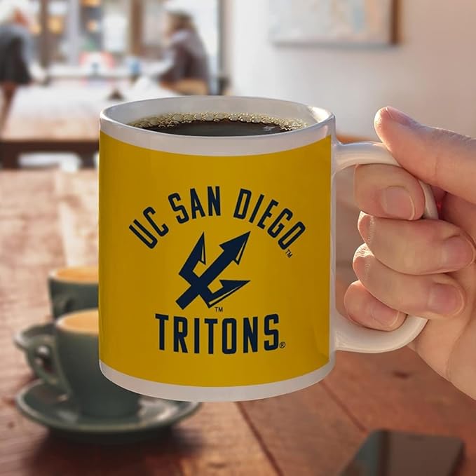 UC San Diego Tritons Ceramic Coffee Mug, Novelty Gift Mugs for Coffee, Tea and Hot Drinks, 11oz, White