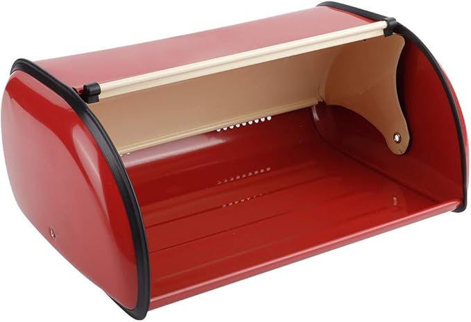 aqxreight Bread Box for Kitchen Storage with Large Capacity and Secure Lid Fits Most Countertops and Cabinets in Red