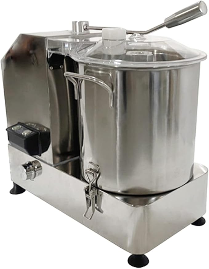 TECHTONGDA Commercial Food Processor Vegetable Chopper 110V Multi-Function Meat Grinder Shredder Vegetable Slicer Cutters with 12L Capacity and Adjustable Speed for Fruits Grains Peanut Ginger Garlic