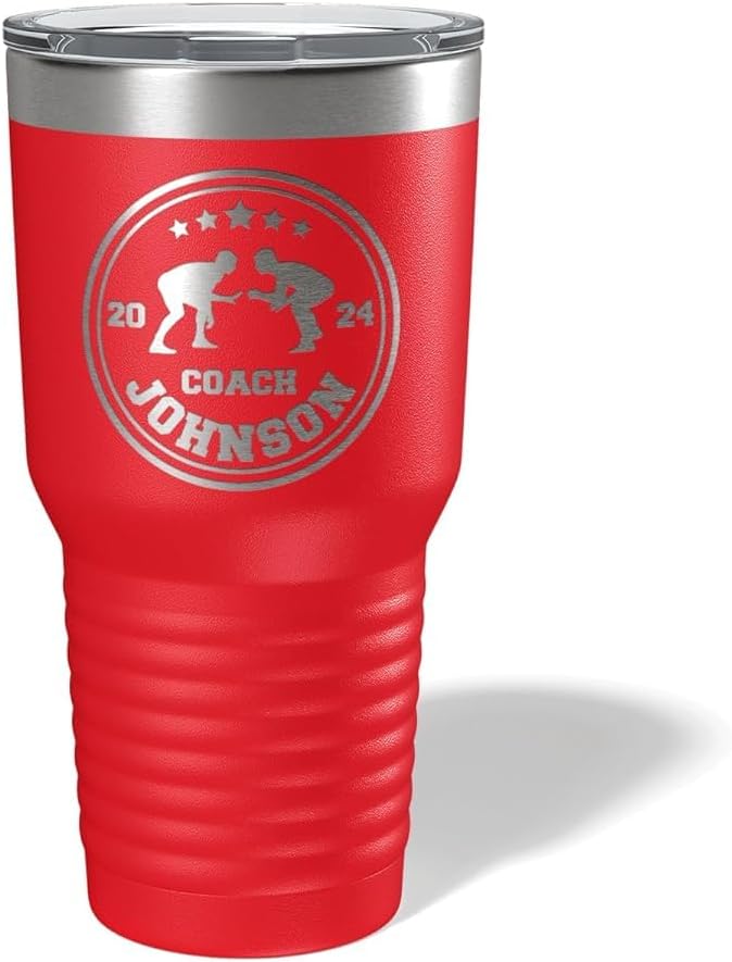 Wrestling Coach gifts, Tumbler, Coach tumbler, Wrestling gifts, Coach Beer glass, Coach gift, Coach gifts, Wrestling Coach (Wrestling Circle, Red, Wrestling Hexagon 30oz Black)