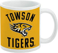 Towson University Tigers Ceramic Coffee Mug, Novelty Gift Mugs for Coffee, Tea and Hot Drinks, 11oz, White