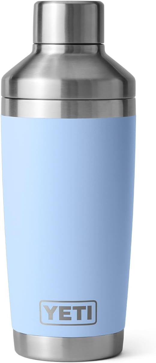 YETI Rambler 20 oz Cocktail Shaker, Stainless Steel, Vacuum Insulated, Big Sky Blue