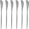Silver 18/10 Stainles Steel Butter Knife Cheese Spreader Knives Set, Slim Cutlery for Kitchen Hotel Restaurant Wedding Party, Matte Finish, Dishwasher Safe, Pack of 6