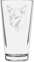 Norwegian Lundehund Custom Personalized Dog Themed Etched All Purpose 16oz Pint Glass