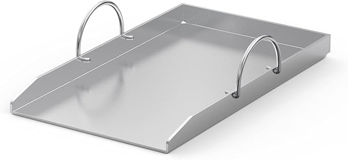 Stanbroil Stainless Steel Griddle Pan with Holder Replacement for Weber 8854 Weber Genesis II 400 Series Grills