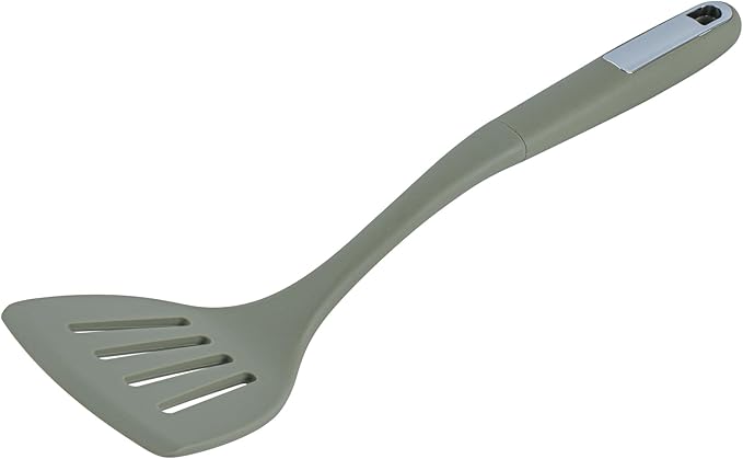 Restaurantware Silicone Utensil Set Pack of 1 Non-Slip Handle 6-Piece Kitchen Tool Set, Heat-Resistant Dishwasher-Friendly Cooking Accessories, Durable Green Cooking Utensils