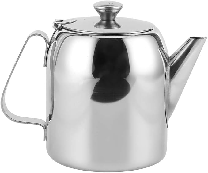 Stainless Steel Tea Kettle, 20oz or 32oz Kettle Coffee Pot Teapot Cold Kettle Short Spout for Hotel Restaurant, Living Room, Office (32 ounces)