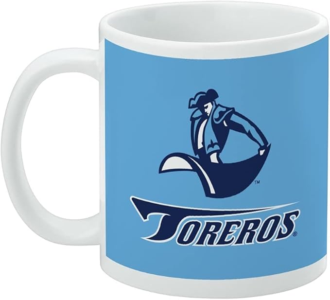 University of San Diego Toreros Ceramic Coffee Mug, Novelty Gift Mugs for Coffee, Tea and Hot Drinks, 11oz, White
