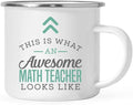 Andaz Press 11oz. Stainless Steel Campfire Coffee Mug Gift, This is What an Awesome Math Teacher Looks Like, 1-Pack, Birthday Gift Ideas Coworker Him Her, Includes Gift Box