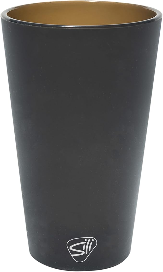 Silipint 16oz Silicone Pint Glass – Unbreakable BPA-Free Reusable Silicone Drinking Cup – Flexible Dishwasher Microwave & Freezer Safe – Stemless Glass for Water Coffee Smoothies (Smoke)