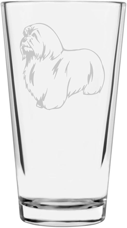 Coton de Tulear Custom Personalized Dog Themed Etched All Purpose 16oz Pint Glass