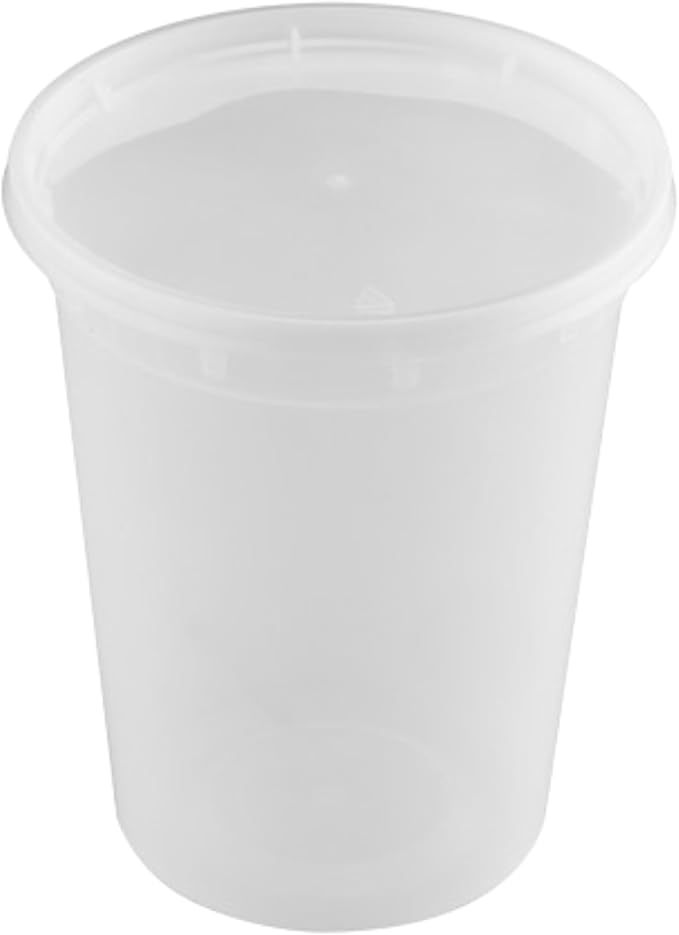 [32 oz Heavy-Duty PP Deli Containers with Lids – 20 Sets| Microwave & Freezer Safe | Durable, Leak-Resistant & Reusable | Ideal for Food Storage, Meal Prep, Restaurants & Catering
