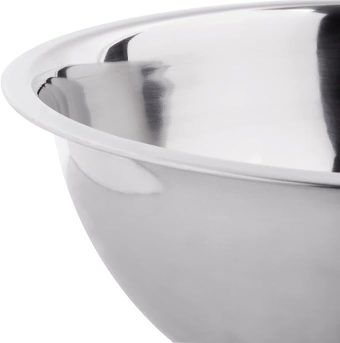 Betolla 8 Quart Stainless Steel Mixing Bowl – Medium Weight Flat Base Prep Bowl with Polished Mirror Finish for Baking, Cooking & Food Prep