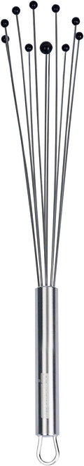 Restaurantware 12.5 in Stainless Steel Ball Whisk with Silicone Tips - German Standard Sauce & Gravy Whisk, Non-Scratch, Dishwasher Safe - Non-Stick Silicone Ball Whisk for Baking