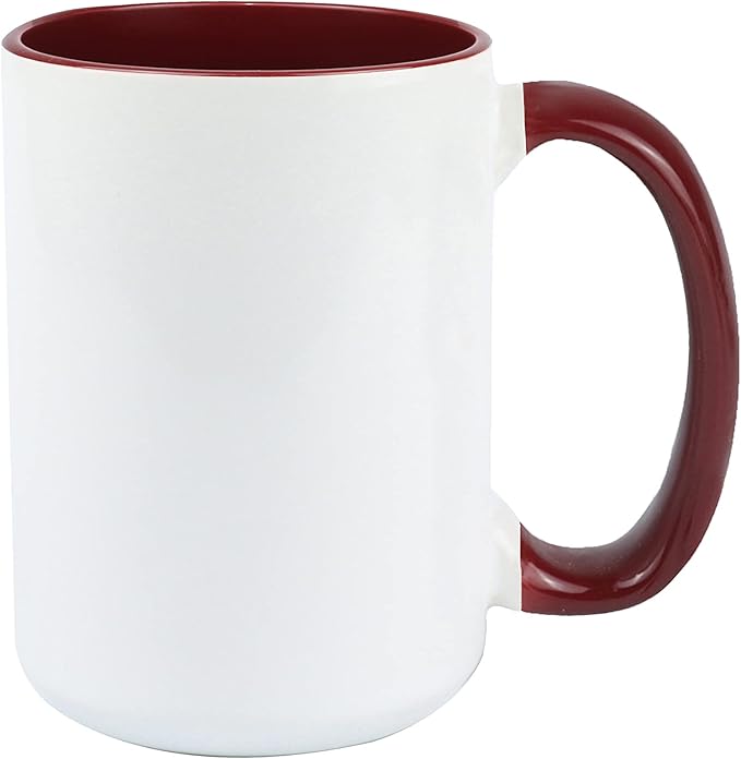 Ceramic 15oz Sublimation Coffee Mug, 6 Assorted Colors Option #2, Case of 24