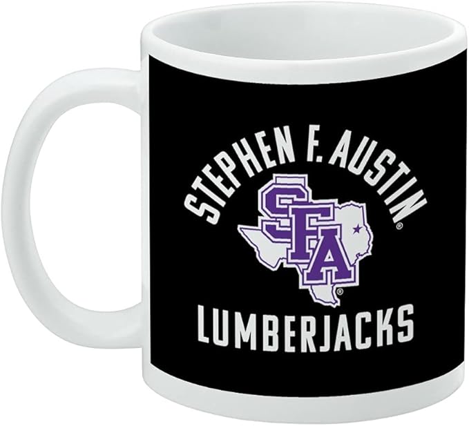 Stephen F. Austin State University Lumberjacks Ceramic Coffee Mug, Novelty Gift Mugs for Coffee, Tea and Hot Drinks, 11oz, White