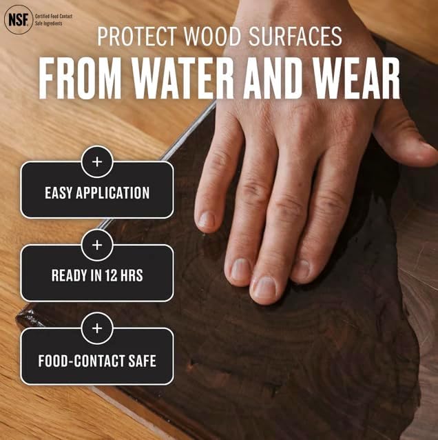 WALRUS OIL - Cutting Board Conditioner, Wood Wax, Cutting Board Feet, and Rag Set. for Cutting Boards, Butcher Blocks, Wooden Spoons, and Bowls. 100% Food-Contact Safe.