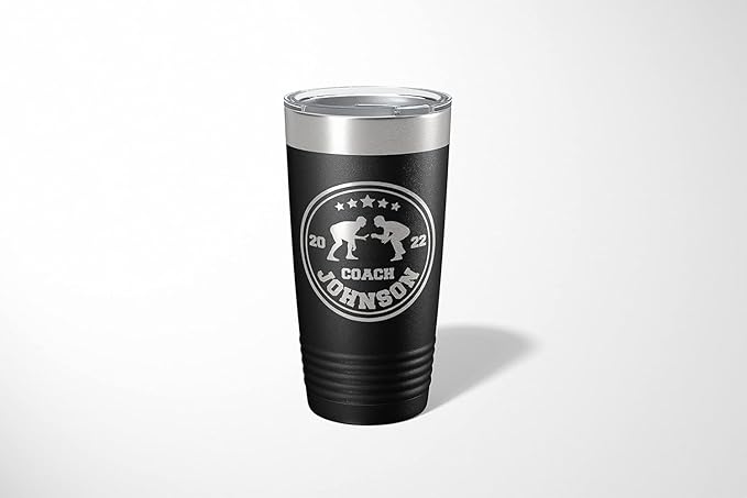 Wrestling Coach gifts, Tumbler, Coach tumbler, Wrestling gifts, Coach Beer glass, Coach gift, Wrestling Coach, Coach gifts, Wrestling Coach (Wrestling Circle, Black, 20oz Tumbler)