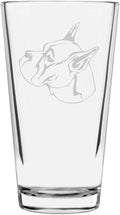 Boxer Custom Personalized Dog Themed Etched All Purpose 16oz Pint Glass