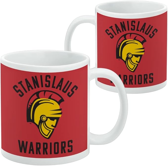 California State University Stanislaus Warriors Logo Ceramic Coffee Mug, Novelty Gift Mugs for Coffee, Tea and Hot Drinks, 11oz, White