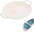 Korean bbq Grill Pan - 13" kbbq Grill ， Round Aluminum GriddleGriddle with Silicon Handles ，Nonstick Skillet Camping Wok for Indoor & Outdoor, Works on Induction, Gas, Electric Stovetops