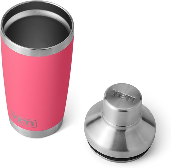 YETI Rambler 20 oz Cocktail Shaker, Stainless Steel, Vacuum Insulated, Tropical Pink