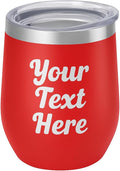 Gifts Inscribed Personalized Wine Tumbler with Lid – Red Custom Text Engraved Stainless Steel Insulated Mug for Hot & Cold Drinks – Customized Bridesmaid, Wedding, or Birthday Gift