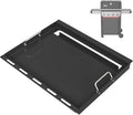 Full Size Griddle Insert with Handles for Weber Spirit 400 Series(2025 Models), Flat Top Grill Insert Replacement Parts for Weber Spirit E425 S425 E435 EP425 EP435(2025), Non-stick Carbon Steel, Black