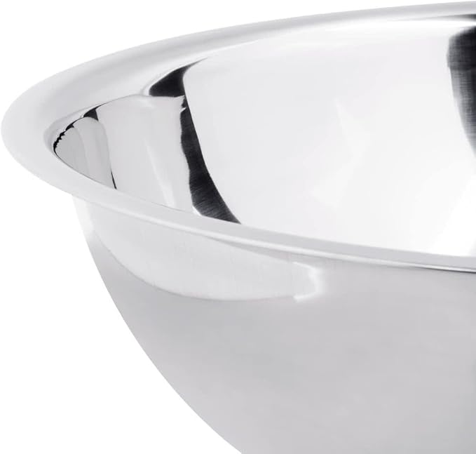 Betolla 30 Quart Stainless Steel Mixing Bowl – Medium Weight Flat Base Prep Bowl with Polished Mirror Finish for Baking, Cooking & Food Prep