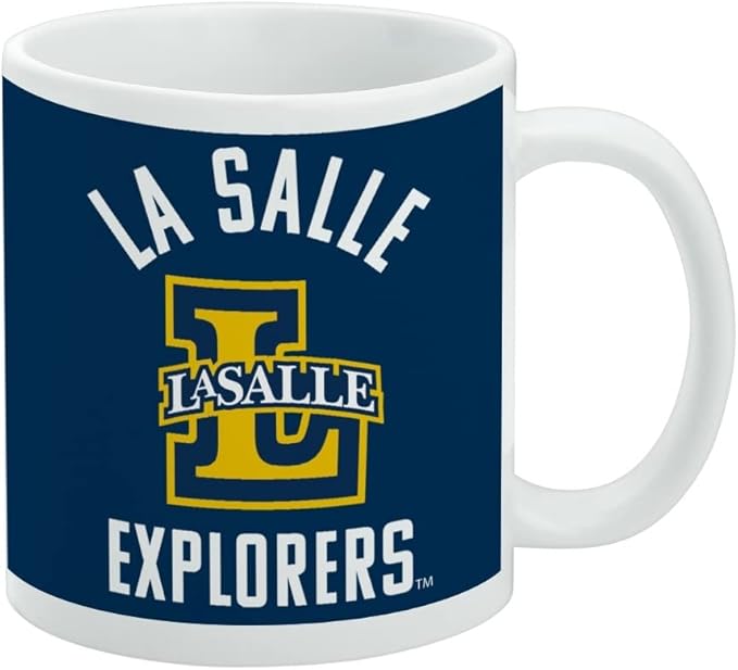 La Salle University Explorers Logo Ceramic Coffee Mug, Novelty Gift Mugs for Coffee, Tea and Hot Drinks, 11oz, White