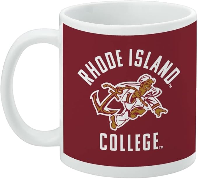 Rhode Island College Anchormen Logo Ceramic Coffee Mug, Novelty Gift Mugs for Coffee, Tea and Hot Drinks, 11oz, White