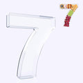 11" Acrylic Number Charcuterie Board Box, Reusable Fillable Number Cake Candy Dish Display Serving Tray for Birthday Anniversary Party Decoration (7)