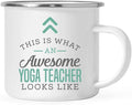 Andaz Press 11oz. Stainless Steel Campfire Coffee Mug Gift, This is What an Awesome Yoga Teacher Looks Like, 1-Pack, Birthday Gift Ideas Coworker Him Her, Includes Gift Box
