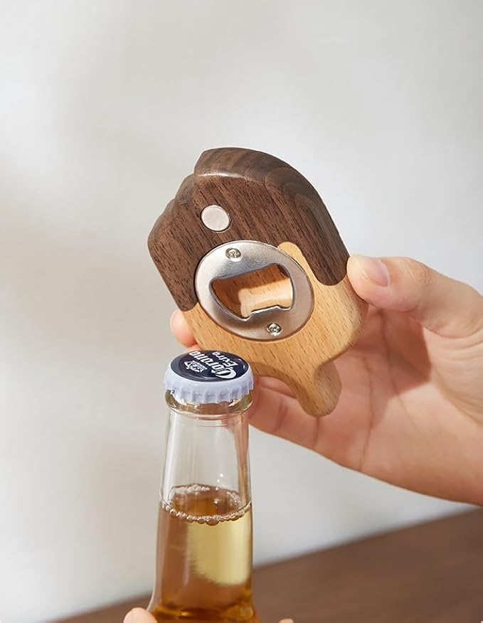Ice Cream Bottle Opener,Creative Magnetic Beer Bottle Opener for Fridge - Stick to Refrigerator for Easy Storage with Magnet, Gift for Men Husband Father Dad Boyfriend- 1 Pack
