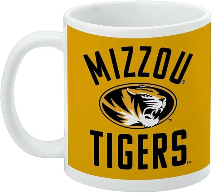 University of Missouri Tigers Ceramic Coffee Mug, Novelty Gift Mugs for Coffee, Tea and Hot Drinks, 11oz, White