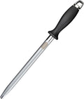 Diamond Honing Steel 10 inch Professional Knife Sharpening Steel, Flat Knife Honing Rod, Diamond Carbon Steel, Sharpener for Honing Knife Blades, Chef Knives