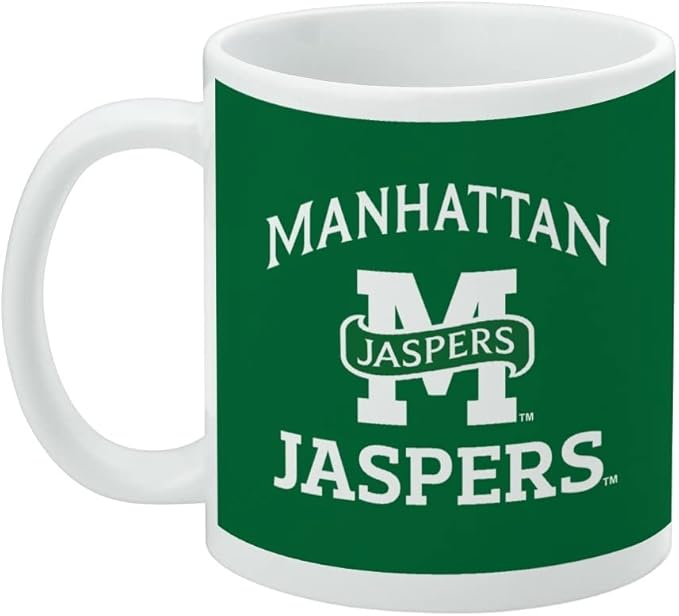 Manhattan College Jaspers Logo Ceramic Coffee Mug, Novelty Gift Mugs for Coffee, Tea and Hot Drinks, 11oz, White