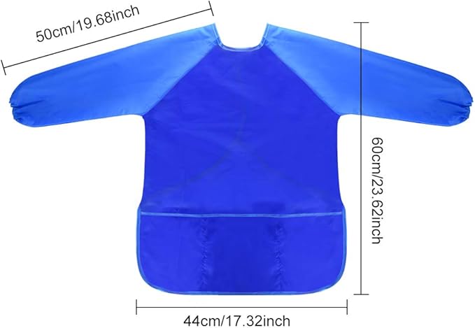 KUUQA Waterproof Children Art Smock Kids Art Aprons, Painting Supplies (Paints and brushes not included)
