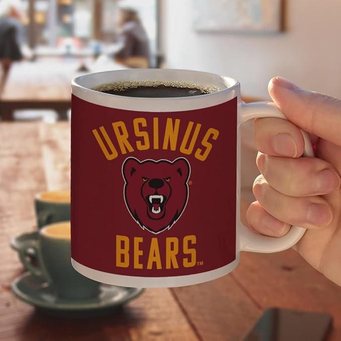 Ursinus College Bears Logo Ceramic Coffee Mug, Novelty Gift Mugs for Coffee, Tea and Hot Drinks, 11oz, White