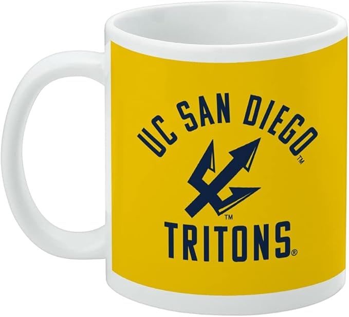 UC San Diego Tritons Ceramic Coffee Mug, Novelty Gift Mugs for Coffee, Tea and Hot Drinks, 11oz, White