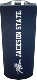 Campus Colors NCAA Stainless Steel Tumbler perfect for Gameday - 18 oz - Double Walled - Keeps Drinks Perfectly Insulated (Jackson State University - Navy)