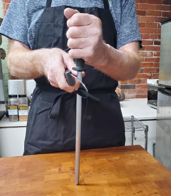 SPITJACK BBQ Butcher's Knife Set for Men. Brisket Trimming and Meat Slicing Knives, 8 Inch Chef's Blade, 3.5 Inch Paring Knife and 10 Inch Sharpening Hone. Sturdy Storage and Transport Case.