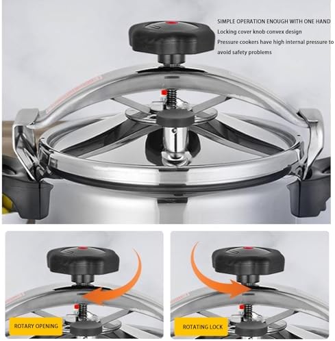 Pressure Cooker, 3/4 / 5 Liters Aluminum Explosion Proof Pressure Canner for Home and Commercial Use, with Easy Opening & Closing Lid for Gas, Electric, or Flat Top Stoves (5L)