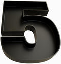 Hard Plastic Reusable Fillable Letters Numbers Serving Trays for Party Decoration (5, Black)