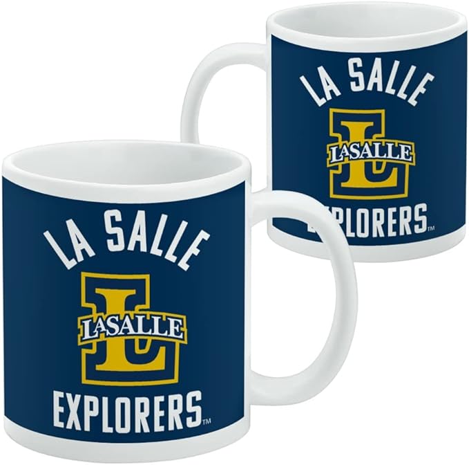 La Salle University Explorers Logo Ceramic Coffee Mug, Novelty Gift Mugs for Coffee, Tea and Hot Drinks, 11oz, White