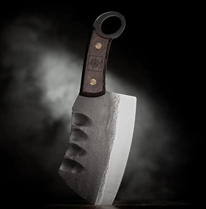 COOLINA Suratu Chopping Cleaver Chef's Knife, Multipurpose Handmade High-Carbon Stainless and Clad Steel, Kitchen, Home Cooking Knives