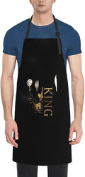 King Aprons Mens Aprons with Pockets and Adjustable Cool Apron for Gardening Cooking Kitchen