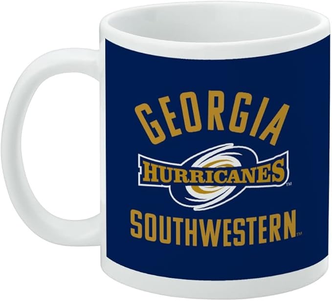 Georgia Southwestern State University Hurricanes Logo Ceramic Coffee Mug, Novelty Gift Mugs for Coffee, Tea and Hot Drinks, 11oz, White
